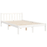 Bed Frame without Mattress White 160x200 cm Solid Wood Pine 3191917