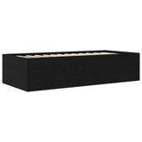 Bed Frame with Storage Black Oak 80 x 200 cm Engineered Wood 3429651