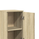 Bathroom Cabinet Sonoma Oak 30x30x190 cm Engineered Wood 847388