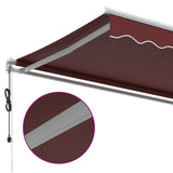 Automatic Retractable Awning Burgundy 350x250 cm 3310183