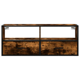 TV Cabinet Smoked Oak 100x31x39.5 cm Engineered Wood and Metal 848931