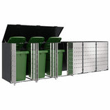 Wheelie Bin Storage for 6 Bins Anthracite 408 x 77.5 x 115.5 cm 3394782