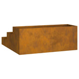 Garden Planter Rusty 90 x 90 x 35 cm Weathering Steel 865840