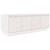 TV Cabinet White 110x34x40 cm Solid Wood Pine 813850