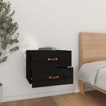ZNTS Wall-mounted Bedside Cabinets 2 pcs Black 50x36x40 cm 820985