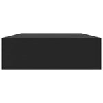 Floating Wall Shelf with Drawer Black 48x25x8 cm 288205