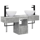 Bathroom Furniture Set 3 pcs Concrete Grey Engineered Wood 3405590