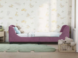 Toddler Bed Frame with Headboard Purple 70 x 140 cm Velvet 42010851