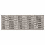 Stair Mats Self-adhesive Sisal-Look 30 pcs 65x21x4 cm Silver 3365883