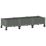 Garden Planter with Wheels Light Grey 120 x 40 x 33 cm PP 3423044