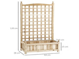 Garden Planters with Trellis for Climbing Vines, Wood Raised Beds for Garden, Flower Pot, Indoor T3398P320084