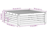 Outdoor Table Solid Acacia Wood Natural 79 x 79 x 37 cm 900556