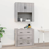 ZNTS Wall Cabinet Grey Sonoma 80x33x80 cm Engineered Wood 816590