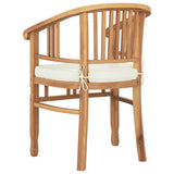Chair with Cushion 2 pcs Brown 63 x 58 x 89 cm Solid Teak Wood 42008384