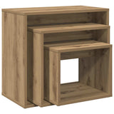 Nesting Tables 3 pcs Artisan Oak Engineered Wood 856675
