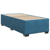 Box Spring Bed with Mattress Dark Blue 100x200 cm Velvet 3286250