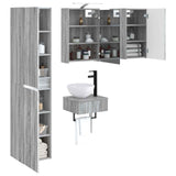 Bathroom Furniture Set 5 pcs Grey Sonoma 3407252