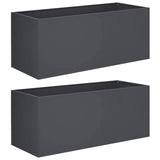Garden Planter 2 pcs Anthracite 100 x 40 x 40 cm 8005251