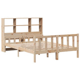 Bookcase Bed without Mattress 120x190 cm Small Double Solid Wood Pine 3322121