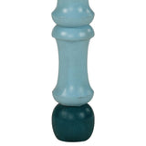 Coffee Table Turquoise Hand Painted Solid Wood Mango 353761