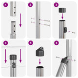 Fence Post Silver 25 x 1 m Steel 3352955