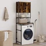 Washing Machine Cabinet Smoked Oak 68x48.5x194 cm 838975