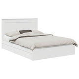 Storage Bed with Headboard White 160 x 200 cm Engineered Wood 3410229