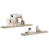 Floating Wall Shelves 2 pcs Oak 120x23.5x3.8 cm MDF 323884