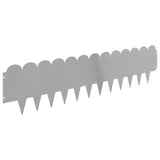 Lawn Edging 20 pcs 103 x 25 cm Steel Silver 8008709