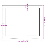 Bathroom Countertop 60x50x cm Untreated Solid Wood 3156013
