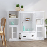 Highboards 3 pcs White Engineered Wood 3185319