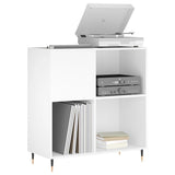 Record Cabinet White 84.5x38x89 cm Engineered Wood 831764