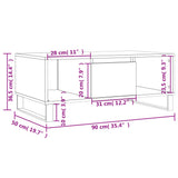 Coffee Table Concrete Grey 90x50x36.5 cm Engineered Wood 830600