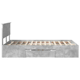 Bed Frame Concrete Grey 120 x 200 cm Engineered Wood 3408777