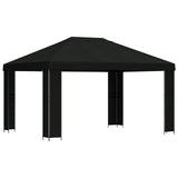 Gazebo 4 x 3 m Black Polyester and Steel 190 gsm 900382
