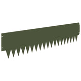 Lawn Edging 20 pcs 103 x 25 cm metal Olive Green 8008297