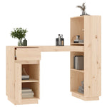 ZNTS Desk 110x53x117 cm Solid Wood Pine 814509