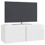 Wall-Mounted TV Cabinet High Gloss White 78.5 x 31 x 30 cm 898549
