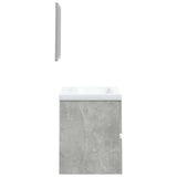 Bathroom Sink Cabinet with Basin and Mirror Concrete Grey 3114174