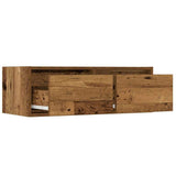 TV Cabinet with LED Lights Old Wood 75x35.5x25 cm 860236
