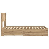 Bed Frame with Storage and Headboard Artisan Oak 90 x 190 cm 3414522