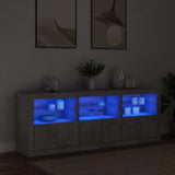 Sideboard with LED Lights Concrete Grey 181.5x37x67 cm 3209005