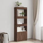 Highboard Brown Oak 63x33x180 cm Engineered Wood 3309606