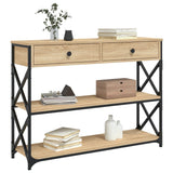 Console Table Sonoma Oak 100x28x75 cm Engineered Wood 834191