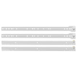 Drawer Slide 49 pcs White Steel 864661