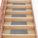 Stair Mats Self-adhesive 15 pcs 60x25 cm Light Grey Rectangular 326915