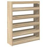 Shoe Rack Sonoma Oak 80x25x100 cm Engineered Wood 859898