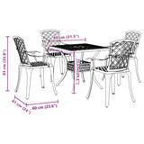 Garden Dining Set Black Cast Aluminium Medium Durable 3216350