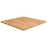 Square Table Top Light Brown 60x60x1.5cm Treated Solid Wood Oak 343002