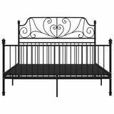 Bed Frame without Mattress Black Metal 140x200 cm 324850